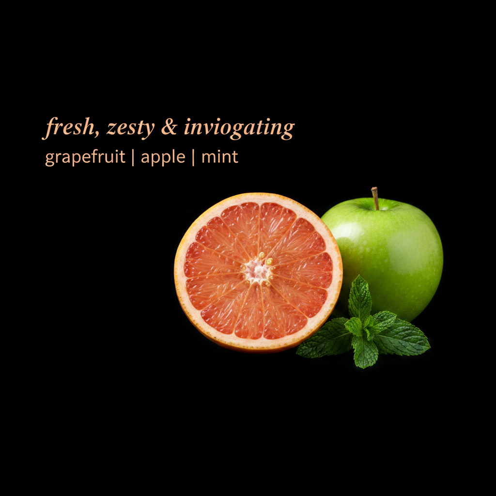 Revive Candle - Fragrance Notes - Grapefruit, Apple & Mint